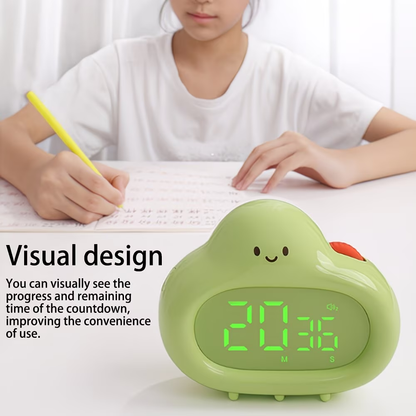An elegant pear shaped digital clock with countdown and up counting functions, as well as three alarm clocks, suitable for home, bedroom, kitchen, yoga, and exercise