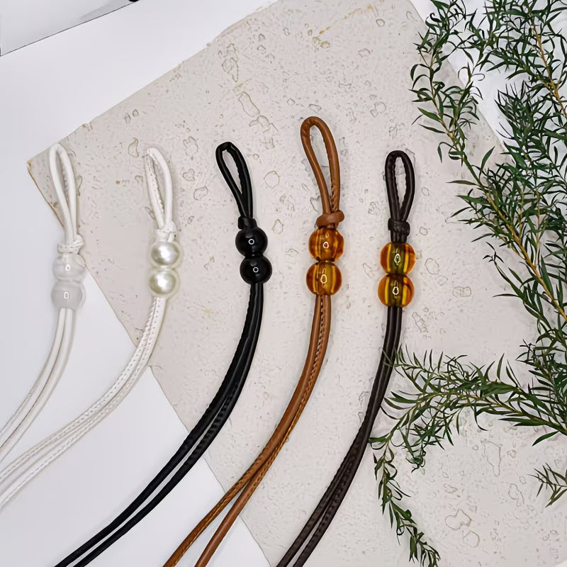 Stylish soft-cord slim belt with an adjustable long design
