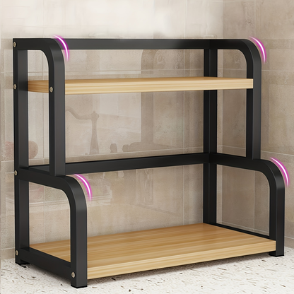 1 stainless steel kitchen storage rack, multi-tiered countertop spice rack