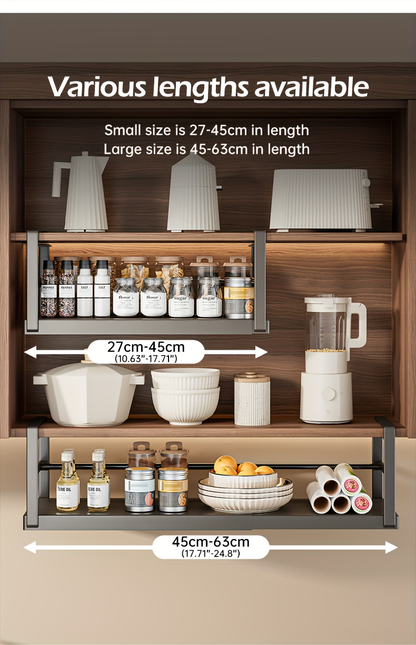 1-piece metal under-cabinet storage rack - no assembly required