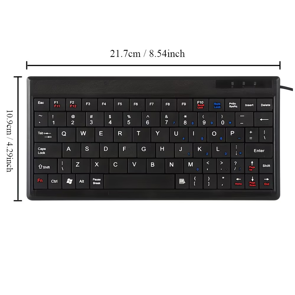 A compact and lightweight 8.5-inch mini keyboard designed specifically for educational and office use