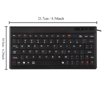 A compact and lightweight 8.5-inch mini keyboard designed specifically for educational and office use