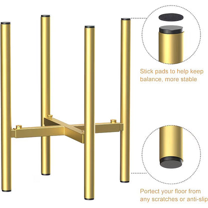 Indoor metal plant stand, gold