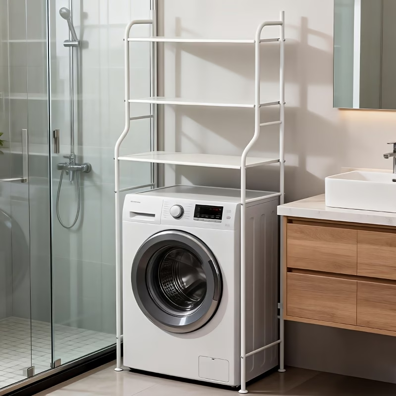 Three-tier toilet top storage shelf, bathroom metal shelf