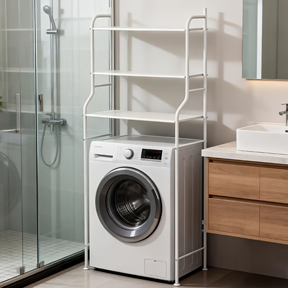 Three-tier toilet top storage shelf, bathroom metal shelf