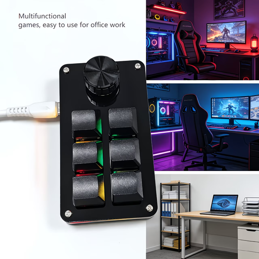 Programmable keyboard shortcuts, one click password, game assistance, game keyboard, mini keyboard