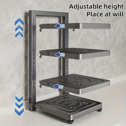 Kitchen cabinet sink under-pane pot, pan, and bowl storage rack