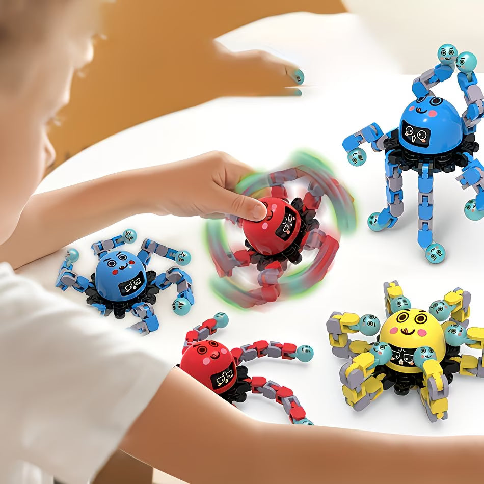 Mechanical fidget spinner with strange face robot gyro toy