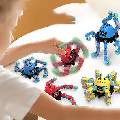 Mechanical fidget spinner with strange face robot gyro toy