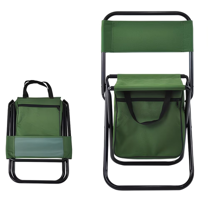 1-Piece Portable Folding Fishing Chair with Insulated Bag - Lightweight Outdoor Stool