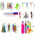 Toy set, including a retractable cat wand and multiple feather replacements.