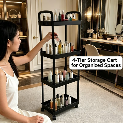 Four-tier storage cart (each tier has a load capacity of 33.07 lbs)