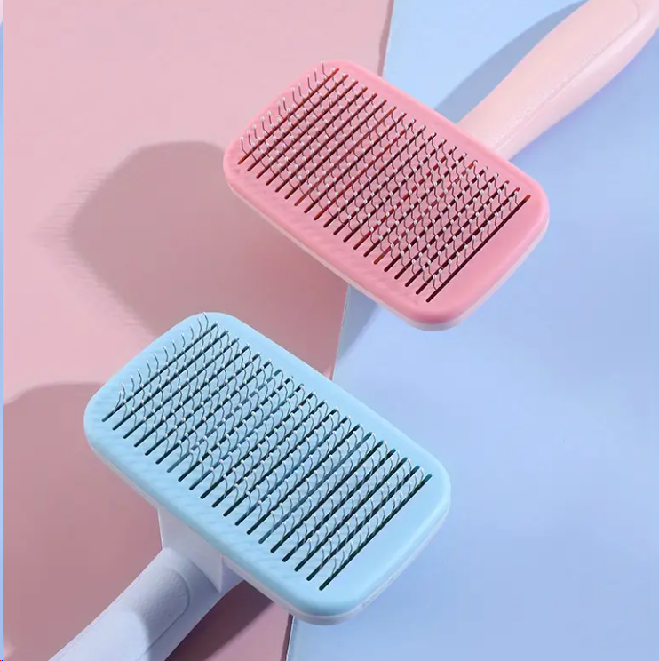 Long and short-haired pet hair cleaning comb