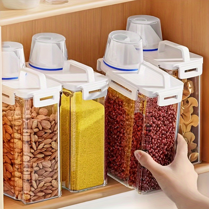 4-pack 2.5L/84oz Sealed Food Storage Containers - Rice Storage Containers